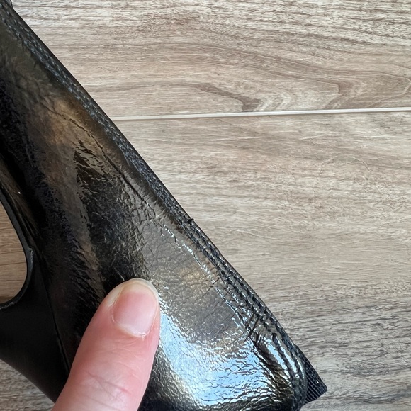 Donald J Pliner pointed square toe bumps patent leather bronze 8 1/2 - Picture 8 of 14